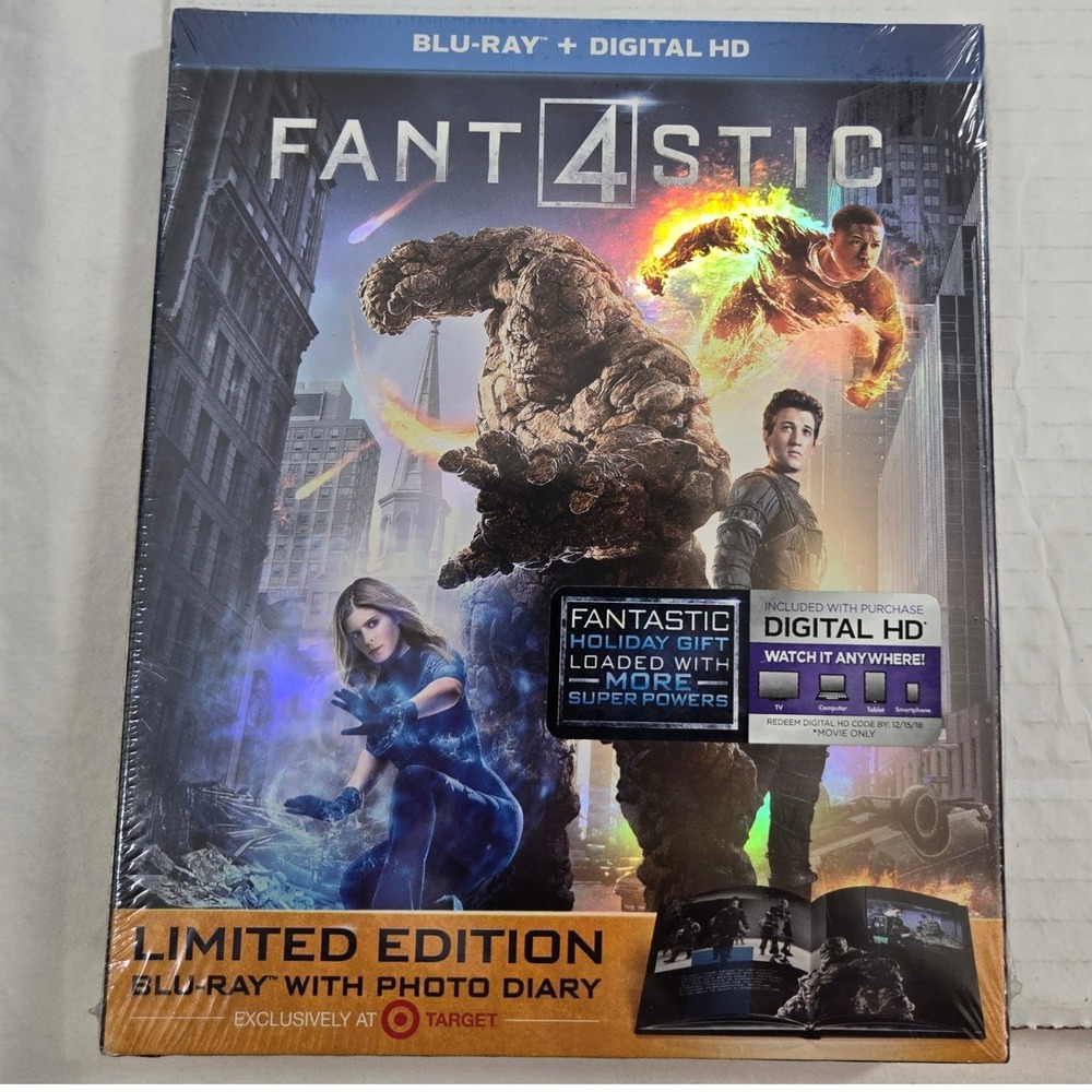 Fantastic Four Blu Ray 2015 Limited Edition Sealed Photo Diary Target